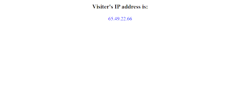 User ip address with java script